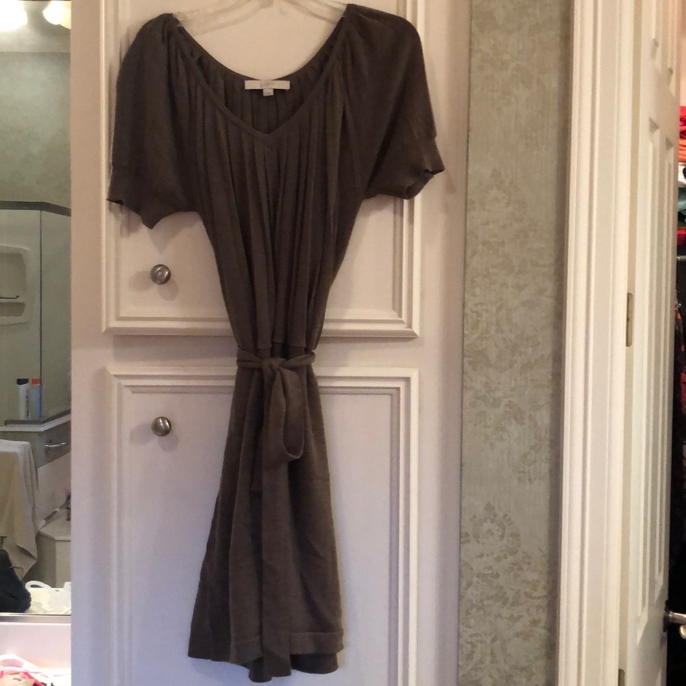 Ann Taylor Loft brown short sleeve sweater dress